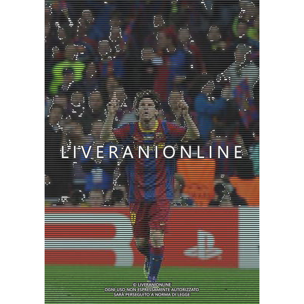 UEFA Champions League 2010/2011 Finale Londra (Inghilterra) - 28.05.2011 Barcellona-Manchester United Nella Foto: messi esultanza dopo il gol /Ph.Vitez-Ag. Aldo Liverani