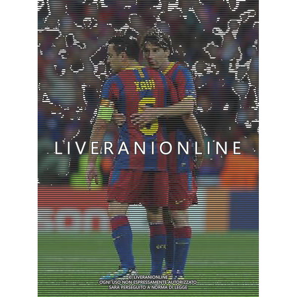 UEFA Champions League 2010/2011 Finale Londra (Inghilterra) - 28.05.2011 Barcellona-Manchester United Nella Foto: messi esultanza dopo il gol con xavi /Ph.Vitez-Ag. Aldo Liverani