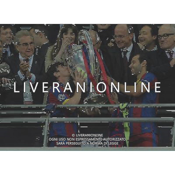 UEFA Champions League 2010/2011 Finale Londra (Inghilterra) - 28.05.2011 Barcellona-Manchester United Nella Foto:messi con la coppa /Ph.Vitez-Ag. Aldo Liverani
