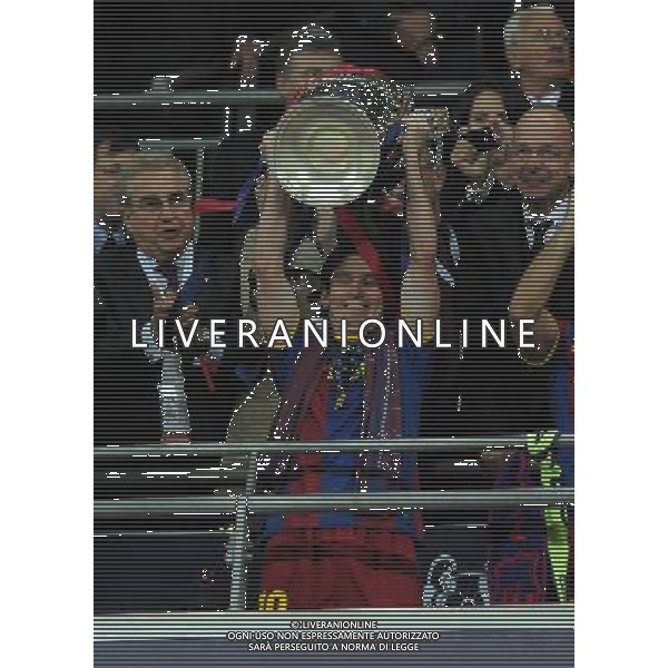 UEFA Champions League 2010/2011 Finale Londra (Inghilterra) - 28.05.2011 Barcellona-Manchester United Nella Foto:messi con la coppa /Ph.Vitez-Ag. Aldo Liverani