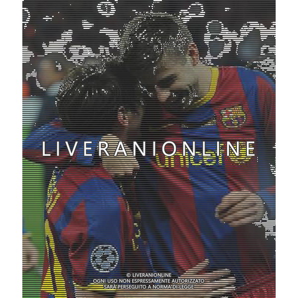 UEFA Champions League 2010/2011 Finale Londra (Inghilterra) - 28.05.2011 Barcellona-Manchester United Nella Foto:Lionel Messi-Gerard Piqu /Ph.Vitez-Ag. Aldo Liverani