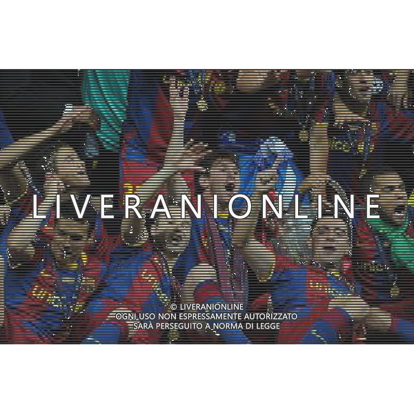 UEFA Champions League 2010/2011 Finale Londra (Inghilterra) - 28.05.2011 Barcellona-Manchester United Nella Foto:Lionel Messi-Xavi Hernandez-Andres Iniesta /Ph.Vitez-Ag. Aldo Liverani