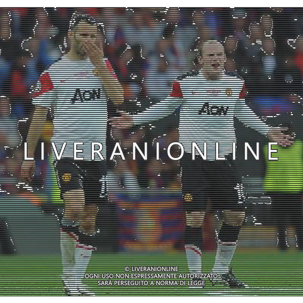 UEFA Champions League 2010/2011 Finale Londra (Inghilterra) - 28.05.2011 Barcellona-Manchester United Nella Foto:Wayne Rooney-Ryan Giggs /Ph.Vitez-Ag. Aldo Liverani