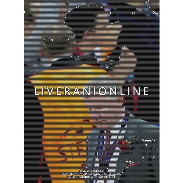 (110529) -- LONDON, MAY 29, 2011 -- Manchester United\'s coach Alex Ferguson reacts after the Champions League final match against Barcelona at Wembley Stadium in London, May 28, 2011. Manchester United lost 1-3. Zeng Yi) Champions League 2011 Stadio di Wembley Finale Barcellona VS Manchester United AG. ALDO LIVERANI SAS ITALY ONLY *** Local Caption *** .