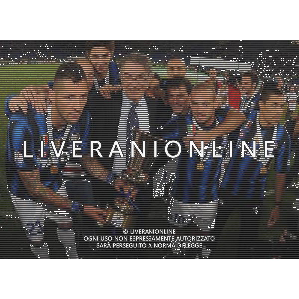 Coppa Italia TIM Cup 2010/2011 Finale Roma - 29.05.2011 Inter-Palermo Nella Foto:Massimo Moratti-Marco Materazzi-Wesley Sneijder-Ivan Ramiro Cordoba-Dejan Stankovic /Ph.Vitez-Ag. Aldo Liverani