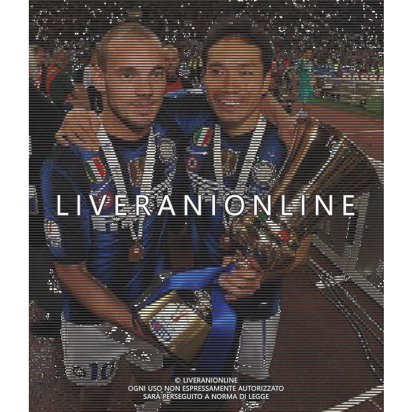 Coppa Italia TIM Cup 2010/2011 Finale Roma - 29.05.2011 Inter-Palermo Nella Foto:Yuto Nagatomo-Wesley Sneijder /Ph.Vitez-Ag. Aldo Liverani