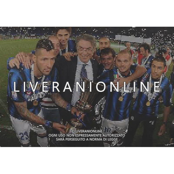 Coppa Italia TIM Cup 2010/2011 Finale Roma - 29.05.2011 Inter-Palermo Nella Foto:Massimo Moratti-Marco Materazzi-Wesley Sneijder-Ivan Ramiro Cordoba-Dejan Stankovic /Ph.Vitez-Ag. Aldo Liverani