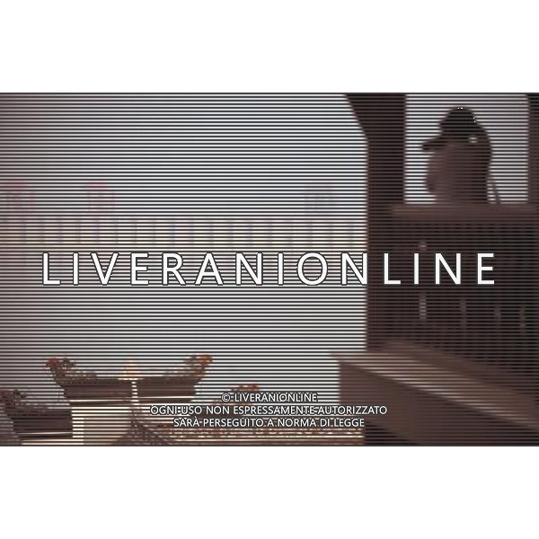 WUHAN, May 31, 2011 The Three Gorges Dam is seen from the new site of the Qu Yuan Memorial Hall in Zigui County, central China\'s Hubei Province on May 28, 2011. The Qu Yuan Memorial Hall, originally built in 820 A.D. for people to worship Qu Yuan, a patriotic poet during the Warring States period (475 B.C. 221 B.C.), was moved to its new seat on the Phoenix Mountain in Zigui in the year 2006 to make way for the Three Gorges Dam. As one of the biggest heritage preservation projects carried out during the construction of the Three Gorges Dam, the new site of the historic temple, which is comprised of a whole set of structures in an area of 20,000 square meters, reopened to the public in June 2010. (Li Xiaoguo) (ljh) Il nuovo sito di Qu Yuan Memorial Hall di Zigui County, Cina centrale provincia di Hubei AG. ALDO LIVERANI SAS ITALY ONLY *** Local Caption *** .