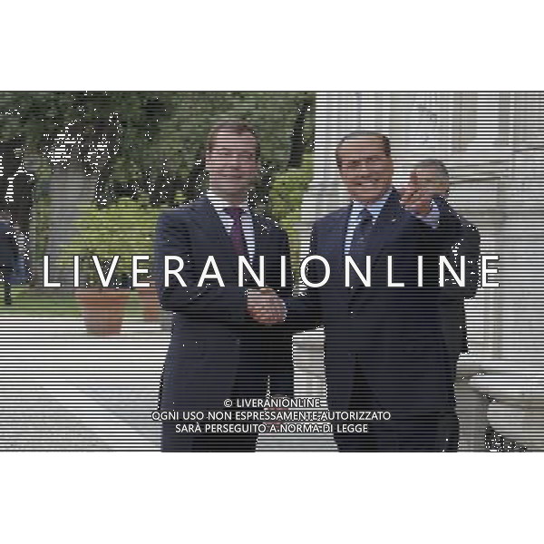 Roma - 02/06/2011 - Villa Doria Pamphili - Il Presidente del Consiglio Silvio Berlusconi incontra il Presidente della Federazione Russa, Dimitrij Medvedev - nella foto: Silvio Berlusconi e Dimitrij Medvedev å© Fabrizio Corradetti - Ag. Aldo Liverani sas