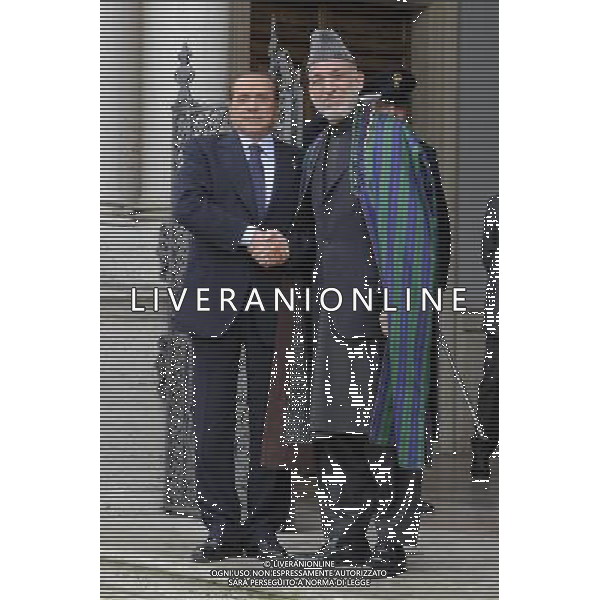 Roma - 02/06/2011 - Villa Doria Pamphili - Il Presidente del Consiglio Silvio Berlusconi incontra il Presidente della Repubblica islamica dell\'Afghanistan, Hamid Karzai - nella foto: Silvio Berlusconi e Hamid Karzai å© Fabrizio Corradetti - Ag. Aldo Liverani sas
