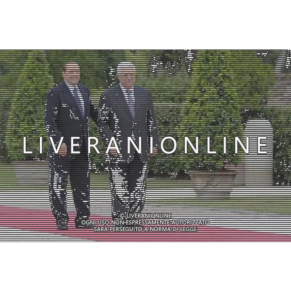 Roma - 03/06/2011 - Villa Doria Pamphili - Il Presidente del Consiglio Silvio Berlusconi incontra il Presidente dell\'AutoritÌÊ Palestinese, Mahmoud Abbas - nella foto: Silvio Berlusconi e Mahmoud Abbas å© Fabrizio Corradetti - Ag. Aldo Liverani sas *** Local Caption ***