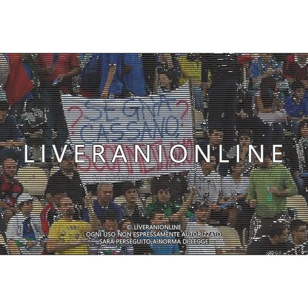 Qualificazioni ai Campionati Europei UEFA EURO 2012 Gruppo C Modena - 03.06.2011 Italia-Estonia Nella Foto:striscione tifosi calcio scommesse /Ph.Vitez-Ag. Aldo Liverani