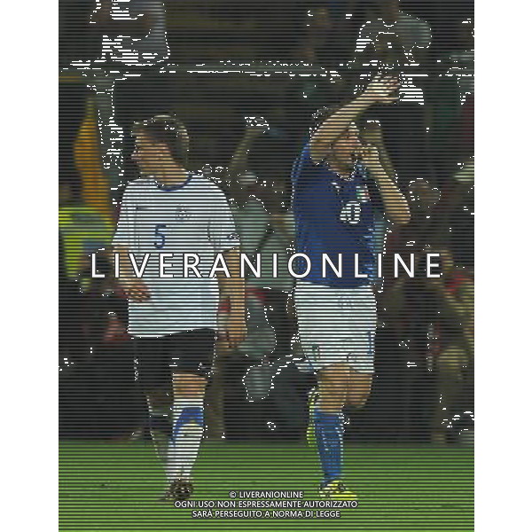 Qualificazioni ai Campionati Europei UEFA EURO 2012 Gruppo C Modena - 03.06.2011 Italia-Estonia Nella Foto: antonio cassano esultanza dopo il gol /Ph.Vitez-Ag. Aldo Liverani