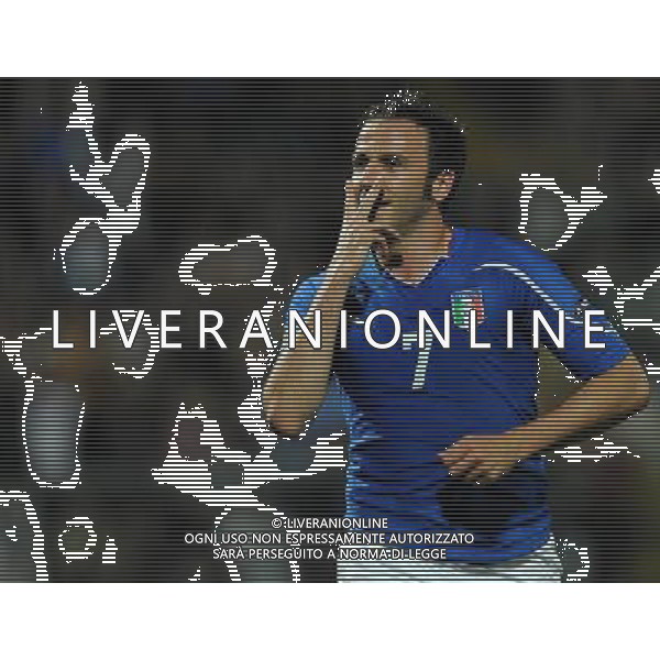 Qualificazioni ai Campionati Europei UEFA EURO 2012 Gruppo C Modena - 03.06.2011 Italia-Estonia Nella Foto: esultanza di giampaolo pazzini dopo il gol del 3-0 /Ph.Vitez-Ag. Aldo Liverani