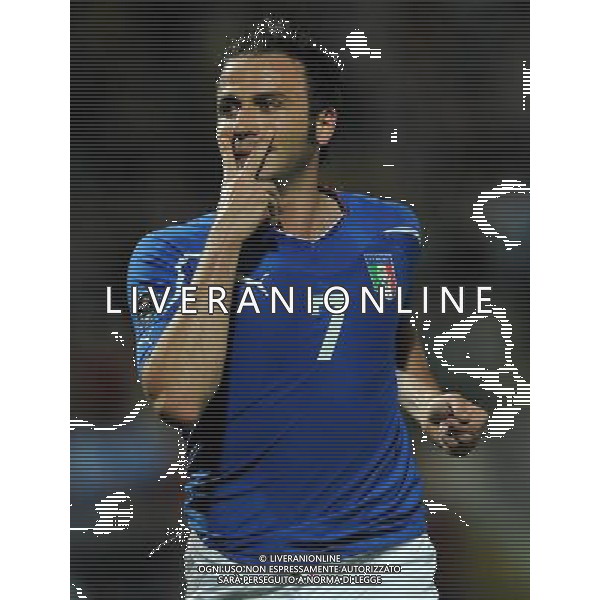 Qualificazioni ai Campionati Europei UEFA EURO 2012 Gruppo C Modena - 03.06.2011 Italia-Estonia Nella Foto: esultanza di giampaolo pazzini dopo il gol del 3-0 /Ph.Vitez-Ag. Aldo Liverani