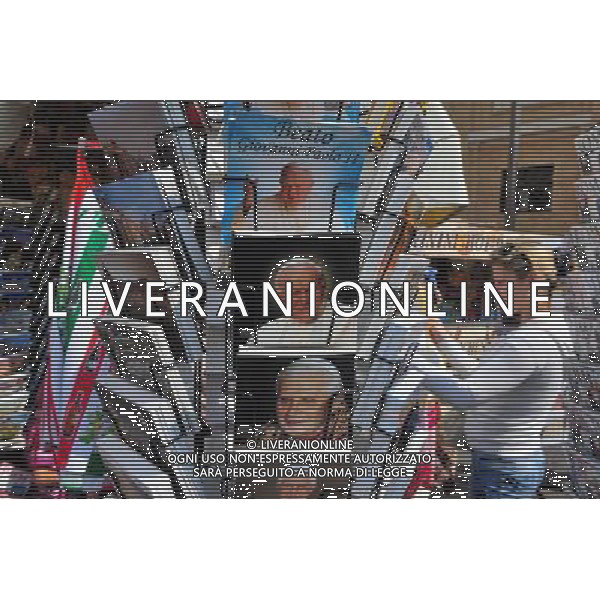 A postcard stand with portraits of pope John Paul II and the Pope Benedict XVI -Joseph Aloisius Ratzinger. Photo by NEWSCOM OUT AG ALDO LIVERANI S A S