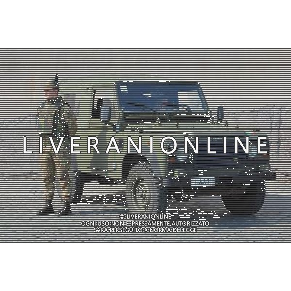 talian soldiers with a jeep are guarding tourist in Rome. Photo by NEWSCOM OUT AG ALDO LIVERANI S A S