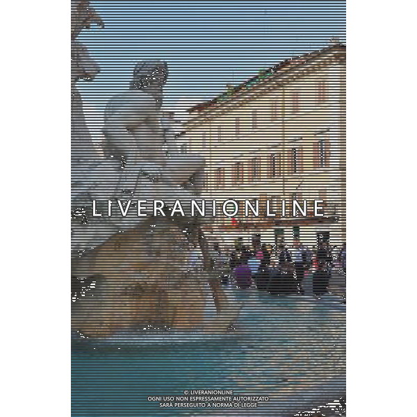 A fountain in piazza Navona, Rome. Photo by NEWSCOM OUT AG ALDO LIVERANI S A S