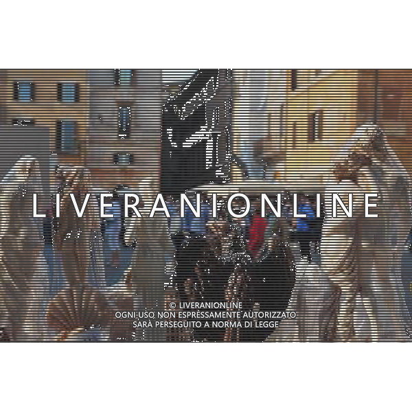 Souvenirs and small sculptures at the square outside the Pantheon in rome. Photo by NEWSCOM OUT AG ALDO LIVERANI S A S