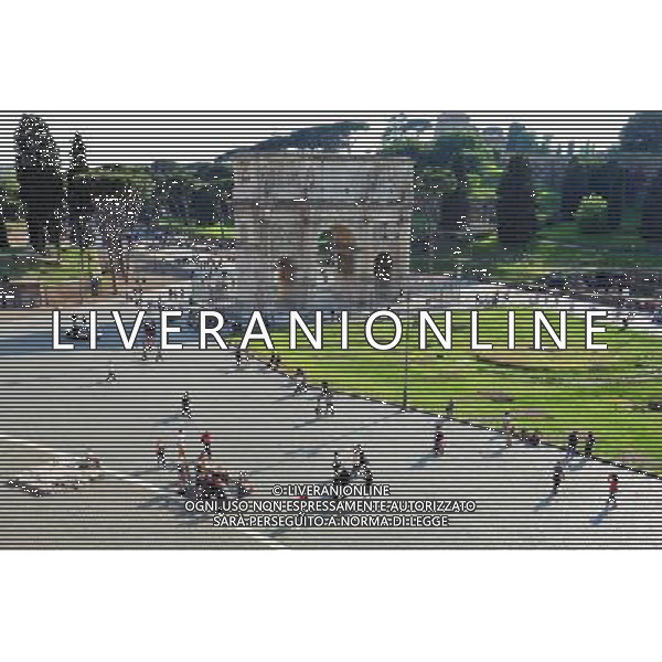 The Arch of Constantine as view from The Colosseum Rome. Photo by NEWSCOM OUT AG ALDO LIVERANI S A S