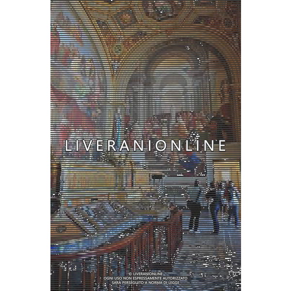 Artwork at the Vatican Museums.Raphael paints at the vatican museum. Photo by NEWSCOM OUT AG ALDO LIVERANI S A S