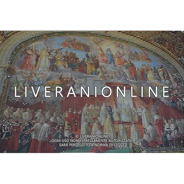 Artwork at the Vatican Museums.Raphael paints at the vatican museum. Photo by NEWSCOM OUT AG ALDO LIVERANI S A S