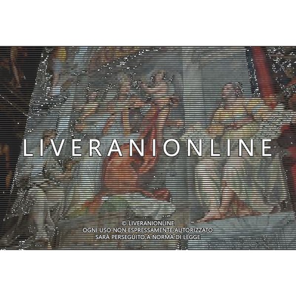 Artwork at the Vatican Museums.Raphael paints at the vatican museum. Photo by NEWSCOM OUT AG ALDO LIVERANI S A S