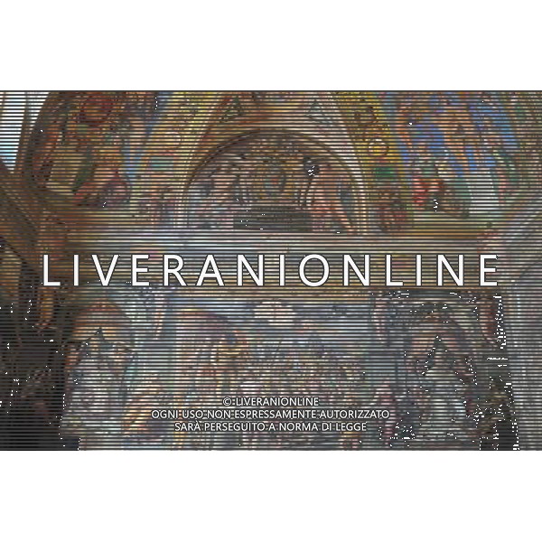 Artwork at the Vatican Museums.Raphael paints at the vatican museum. Photo by NEWSCOM OUT AG ALDO LIVERANI S A S