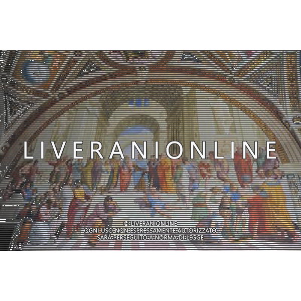 Artwork at the Vatican Museums.Raphael paints at the vatican museum. Photo by NEWSCOM OUT AG ALDO LIVERANI S A S