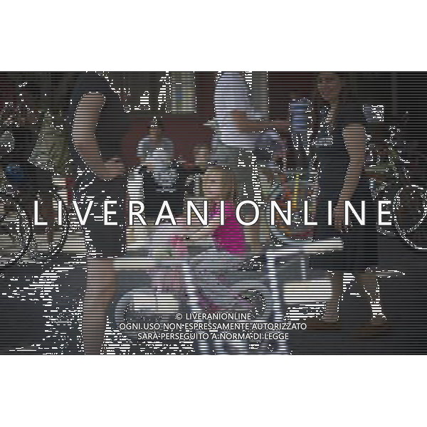 A young girl rides her bike with training wheels at the Seventh Annual Bicycle Fetish Day. Bicyclists gather in Williamsburg in Brooklyn in New York on Saturday, May 28, 2011 for the Seventh Annual Bicycle Fetish Day. Bike enthusiasts showed off their customized, expensive or old school bicycles to other bike lovers while they competed for prizes and purchased goods from vendors catering to them. ©photoshot/Agenzia Aldo Liverani Sas - ITALY ONLY - Gli abitanti e Turisti a New York affollano la citta\' nell\'inizio non ufficiale dell\'estate