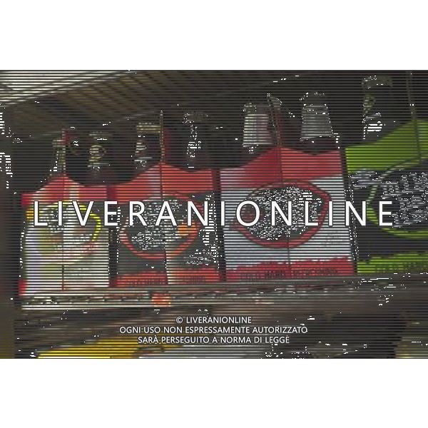 Six-packs of Mike\'s Hard Lemonade malt beverage is seen on a grocery store shelf in New York on Monday, May 30,, 2011. Health advocates have proposed that the New York State legislature change the law allowing the flavored alcoholic drinks to be sold in grocery stores and move the sales to liquor stores. ©photoshot/Agenzia Aldo Liverani Sas - ITALY ONLY - Gli abitanti e Turisti a New York affollano la citta\' nell\'inizio non ufficiale dell\'estate