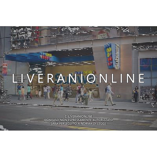 The entrance to the Times Square subway station in the 11 Times Square building in New York is seen on Tuesday, May 31, 2011. Despite the Times Square vanity address the building and the entrance is located on the southeast corner of Eighth Avenue and West 42nd Street. ©photoshot/Agenzia Aldo Liverani Sas - ITALY ONLY - Gli abitanti e Turisti a New York affollano la citta\' nell\'inizio non ufficiale dell\'estate