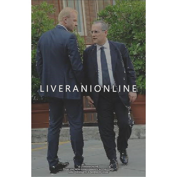 MILANO 6/6/2011 LEGA CALCIO VIA ROSELLINI, 4 ASSEMBLEA LEGA CALCIO SERIE A NELLA FOTO CLAUDIO LOTITO CON IGLI TARE FOTO ROMANO/AG ALDO LIVERANI