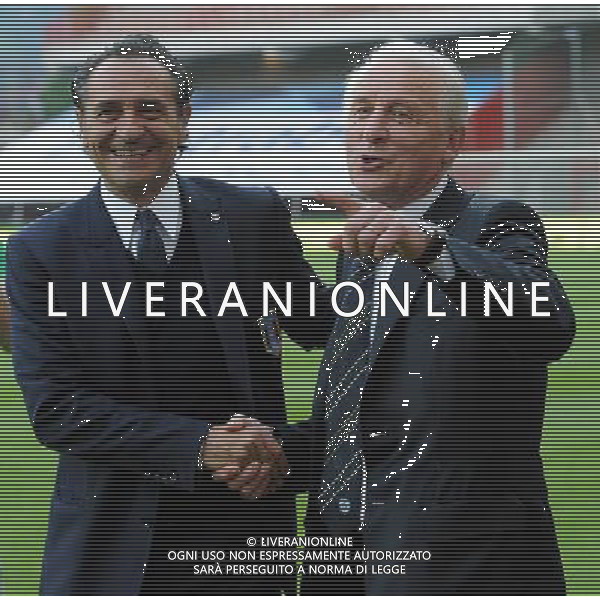 Amichevole Internazionale Liegi (Belgio) - 07.06.2011 Italia-Repubblica d\'Irlanda Nella Foto: cesare prandelli e giovanni trapattoni /Ph.Vitez-Ag. Aldo Liverani