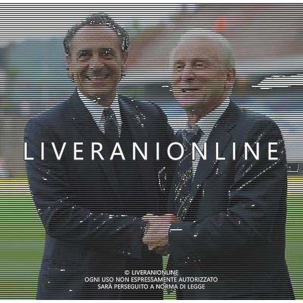 Amichevole Internazionale Liegi (Belgio) - 07.06.2011 Italia-Repubblica d\'Irlanda Nella Foto: cesare prandelli e giovanni trapattoni /Ph.Vitez-Ag. Aldo Liverani