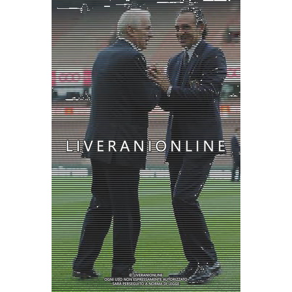 Amichevole Internazionale Liegi (Belgio) - 07.06.2011 Italia-Repubblica d\'Irlanda Nella Foto: cesare prandelli e giovanni trapattoni /Ph.Vitez-Ag. Aldo Liverani