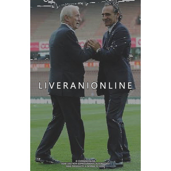 Amichevole Internazionale Liegi (Belgio) - 07.06.2011 Italia-Repubblica d\'Irlanda Nella Foto: cesare prandelli e giovanni trapattoni /Ph.Vitez-Ag. Aldo Liverani