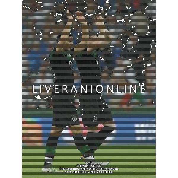 Amichevole Internazionale Liegi (Belgio) - 07.06.2011 Italia-Repubblica d\'Irlanda Nella Foto: esultanza dei giocatori irlandesi a fine gara /Ph.Vitez-Ag. Aldo Liverani