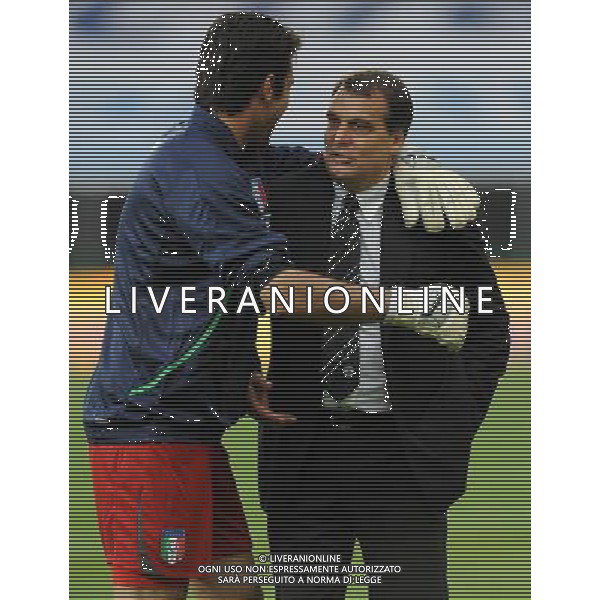 Amichevole Internazionale Liegi (Belgio) - 07.06.2011 Italia-Repubblica d\'Irlanda Nella Foto:Marco Tardelli-Gianluigi Buffon /Ph.Vitez-Ag. Aldo Liverani