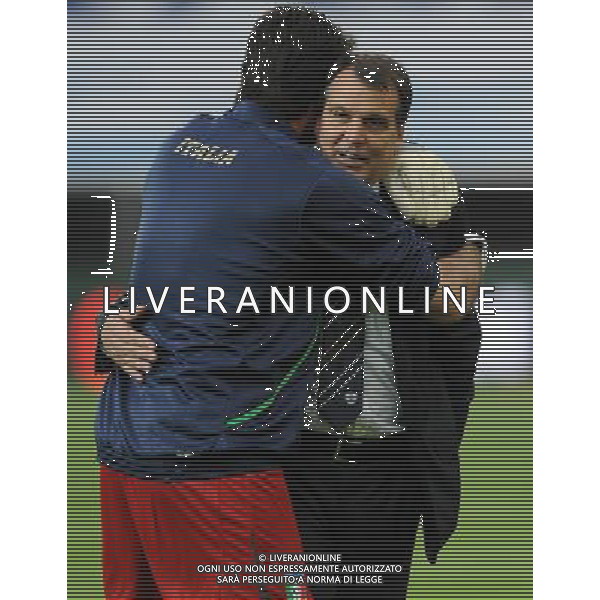 Amichevole Internazionale Liegi (Belgio) - 07.06.2011 Italia-Repubblica d\'Irlanda Nella Foto:Marco Tardelli-Gianluigi Buffon /Ph.Vitez-Ag. Aldo Liverani