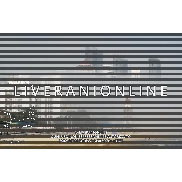 YANTAI, June 9, 2011 Photo taken on June 9, 2011 shows the city beach hovered by silk like advection fog in Yantai, east China\'s Shandong Province. (/Chu Yang) (cxy) La citta\' di Yantai - AG. ALDO LIVERANI SAS - ITALY ONLY *** Local Caption *** .