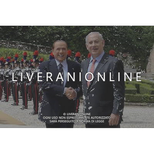 Roma - 13/06/2011 - Villa Madama - Vertice interministeriale Italo-Israeliano alla presenza dei Presidenti Silvio Berlusconi e Benjamin Netanyahu - nella foto: Silvio Berlusconi e Benjamin Netanyahu å© Fabrizio Corradetti - Ag. Aldo Liverani sas