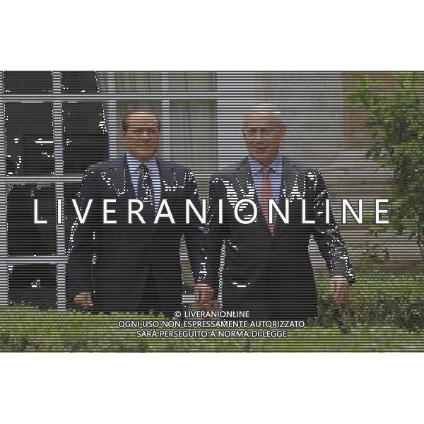 Roma - 13/06/2011 - Villa Madama - Vertice interministeriale Italo-Israeliano alla presenza dei Presidenti Silvio Berlusconi e Benjamin Netanyahu - nella foto: Silvio Berlusconi e Benjamin Netanyahu Â© Fabrizio Corradetti - Ag. Aldo Liverani sas