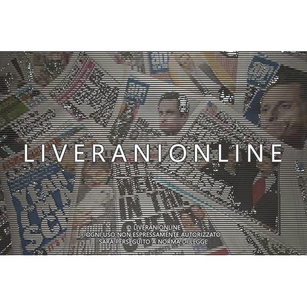 Headlines of a collection of New York newspapers from the last week are seen on Wednesday, June 9, 2011 reporting on NY Congressman Anthony Weiner\'s mea culpa news conference on June 6th, the embarrassing photograph that was sent from his Twitter account and the pregnancy of his wife, Huma Abedin. (å© Richard B. Levine) /PHOTOSHOT/AG ALDO LIVERANI SAS - ITALY ONLY - *** Local Caption *** .