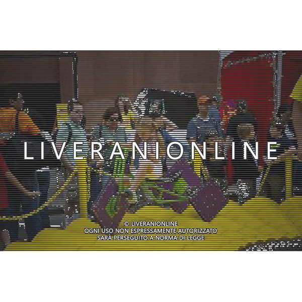 Visitors to the World Science Festival Street Fair peddle a square wheeled tricycle in Greenwich Village in New York on Sunday, June 5, 2011. The week-long festival culminates with a giant street fair with interactive exhibits, experiments, games, and other participatory activities to foster interest in the various sciences. (å© Frances M. Roberts) /PHOTOSHOT/AG ALDO LIVERANI SAS - ITALY ONLY - *** Local Caption *** .