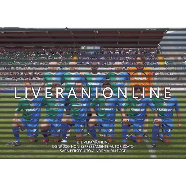 Feralpi Salo\'-Pro Patria Campionato Calcio Lega Pro 2 Play off 12 Giugno 2011 a Salo\' nella foto la formazione della squadra del Salo\' Ph Fotolive Felice Calabro\'/Agenzia Aldo Liverani Sas