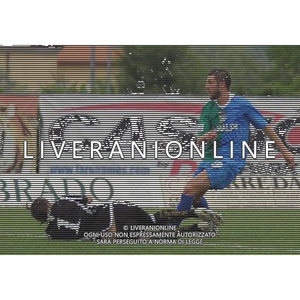 Feralpi Salo\'-Pro Patria Campionato Calcio Lega Pro 2 Play off 12 Giugno 2011 a Salo\' nella foto il gol annullato a Cortellini Ph Fotolive Felice Calabro\'/Agenzia Aldo Liverani Sas