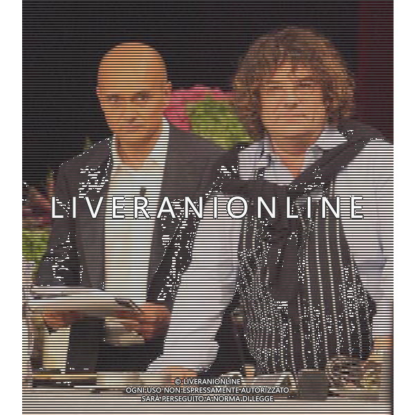 COLOGNO - MONZESE- 16/6/2011 PROGRAMMA TELEVISIVO MEDIASET CANALE 5 \'LA NOTTE DEGLI CHEF\' NELLA FOTO Fulvio Pierangelini alfonso signorini PH.FIOCHI/ALDO LIVERANI SAS