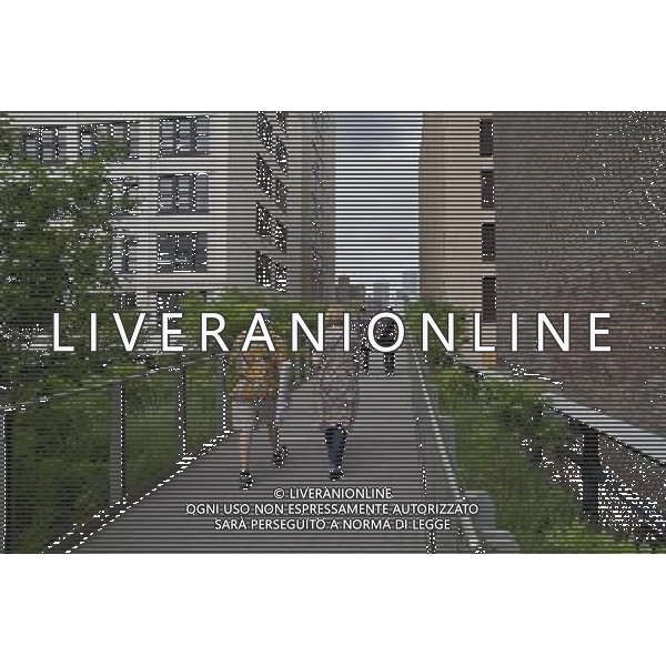 NEW YORK - Phase Two of The High Line opened on June 7, 2011. ©photoshot/Agenzia Aldo Liverani Sas - ITALY ONLY - Inaugurata la seconda sezione di High Line, il parco pubblico sopraelevato di New York City, il percorso pedonale a nove metri di altezza che duplica la sua lunghezza: 1,6 chilometri