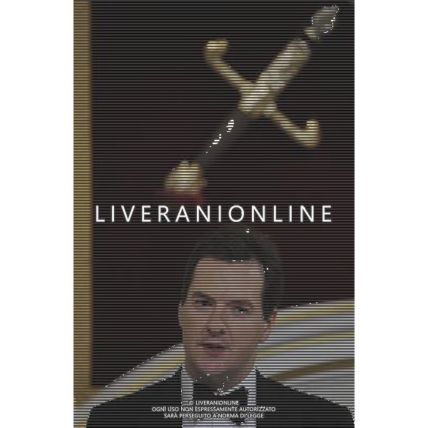 The Chancellor of Exchequer George Osborne delivers a speech at The Lord Mayor of the City of London host the annual dinner to Bankers and Merchants of the City of in London, Britain on 15 June 2011. AG ALDO LIVERANI S A S ONLY ITALY